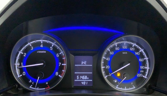 2016 Maruti Baleno DELTA PETROL 1.2, Petrol, Manual, 51,468 km, Odometer Image