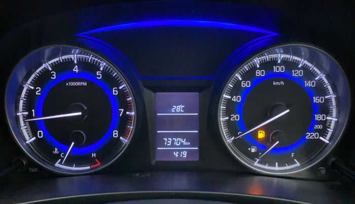2016 Maruti Baleno DELTA PETROL 1.2, Petrol, Manual, 73,704 km, Odometer Image