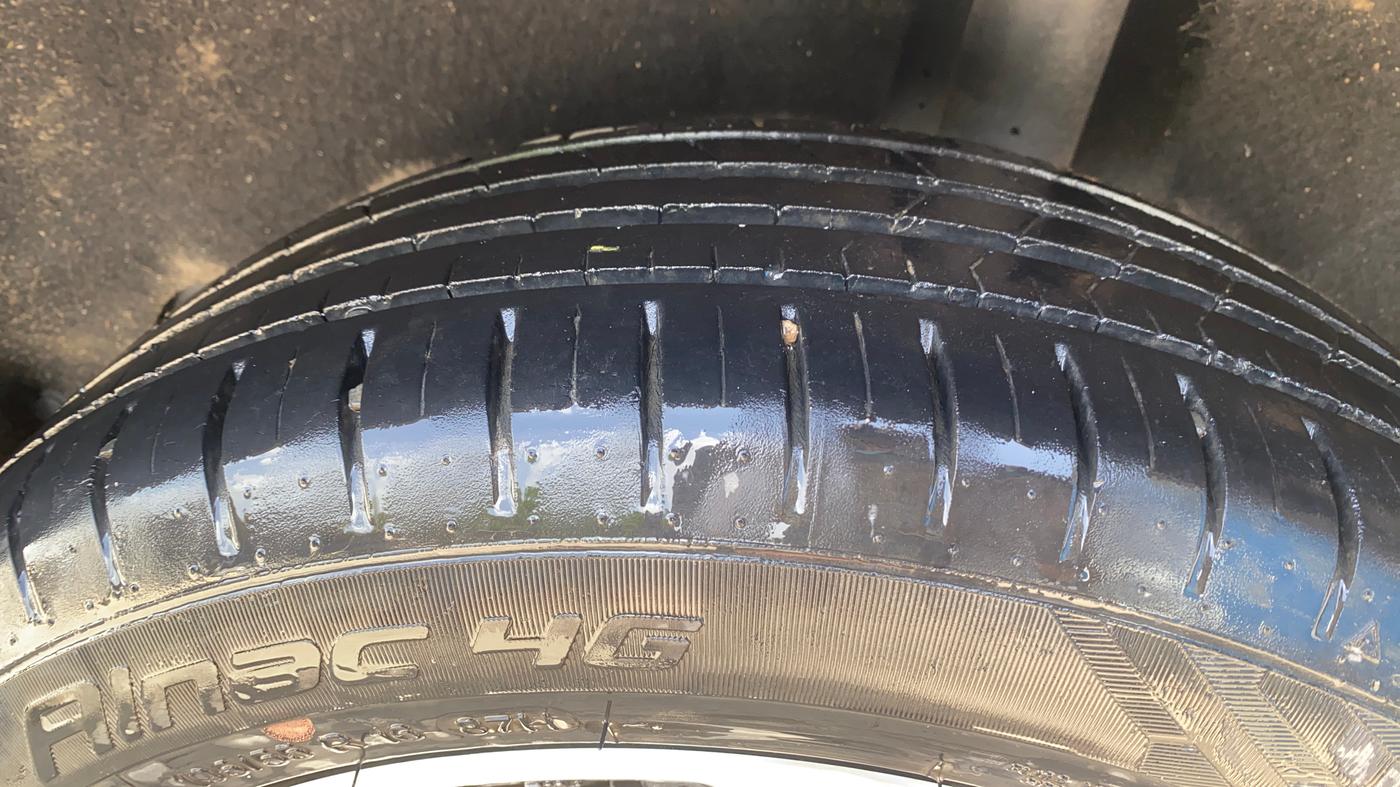 2019 Toyota Glanza V CVT, Petrol, Automatic, 57,126 km, Left Rear Tyre Tread