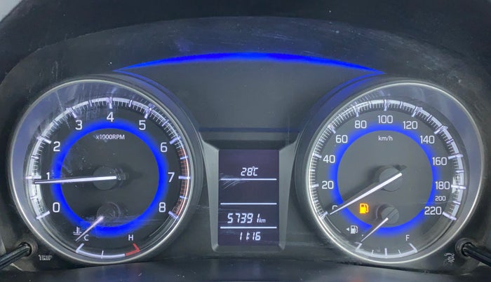 2015 Maruti Baleno DELTA 1.2 K12, Petrol, Manual, 57,894 km, Odometer Image