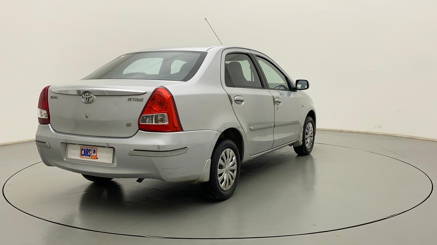 2011 Toyota Etios G, Petrol, Manual, 72,268 km, Right Back Diagonal