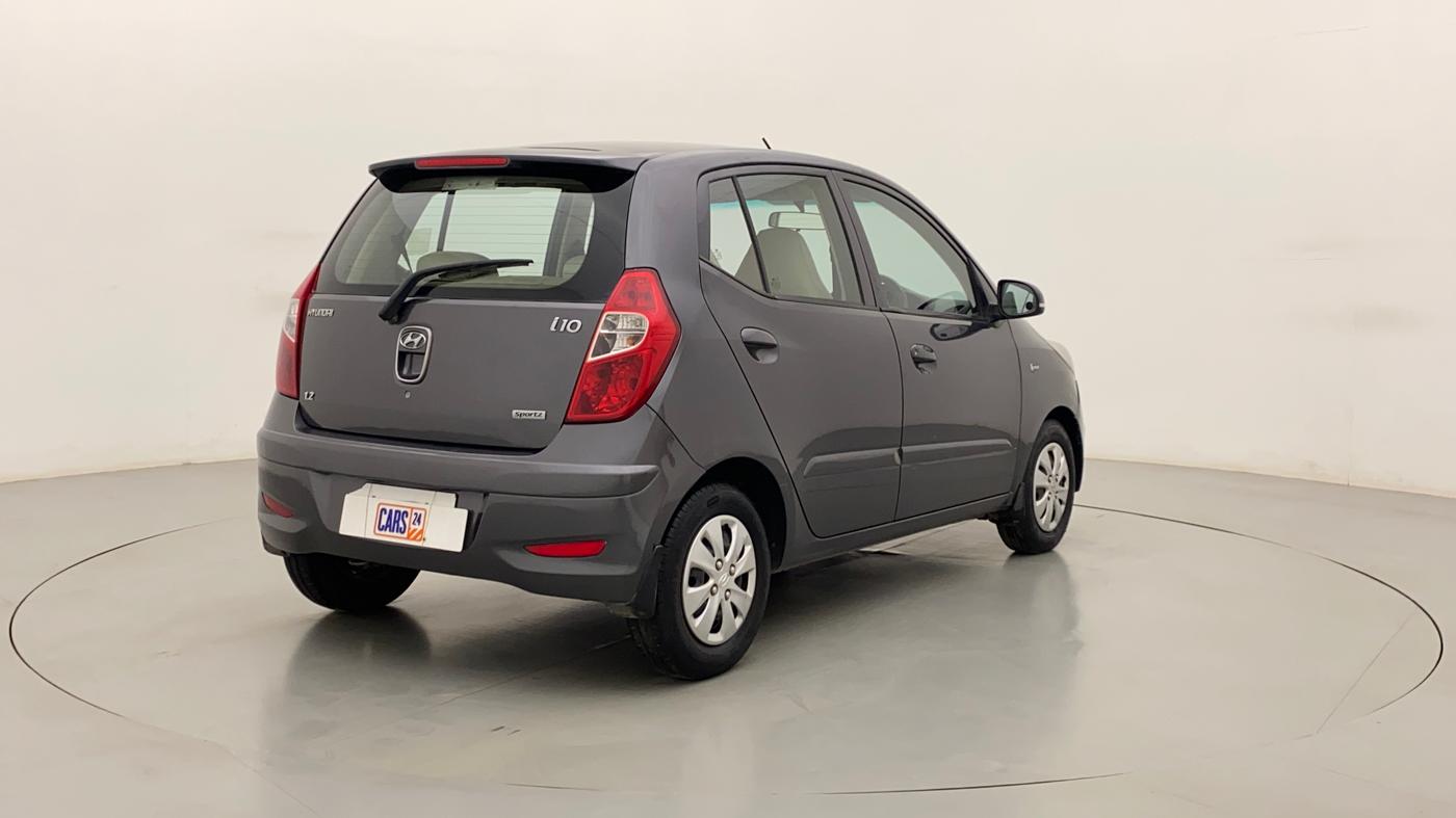 2011 Hyundai i10 SPORTZ 1.2, Petrol, Manual, 66,471 km, Right Back Diagonal