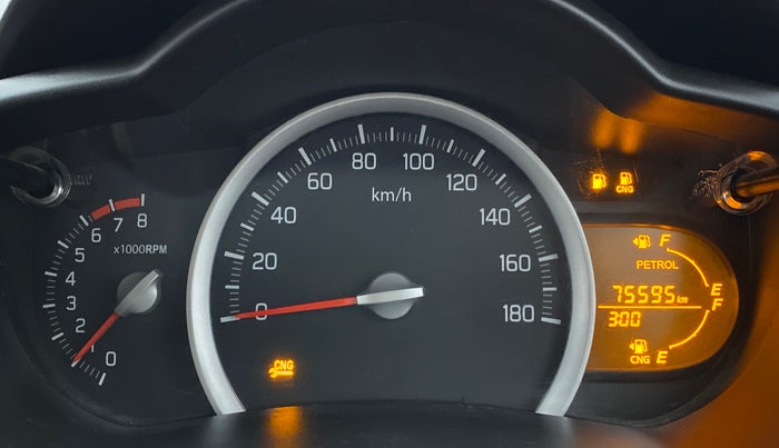 2020 Maruti Celerio VXI CNG D, CNG, Manual, 75,595 km, Odometer Image