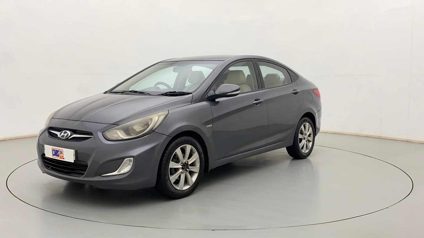 2012 Hyundai Verna FLUIDIC 1.6 CRDI SX, CNG, Manual, 1,19,444 km, Left Front Diagonal