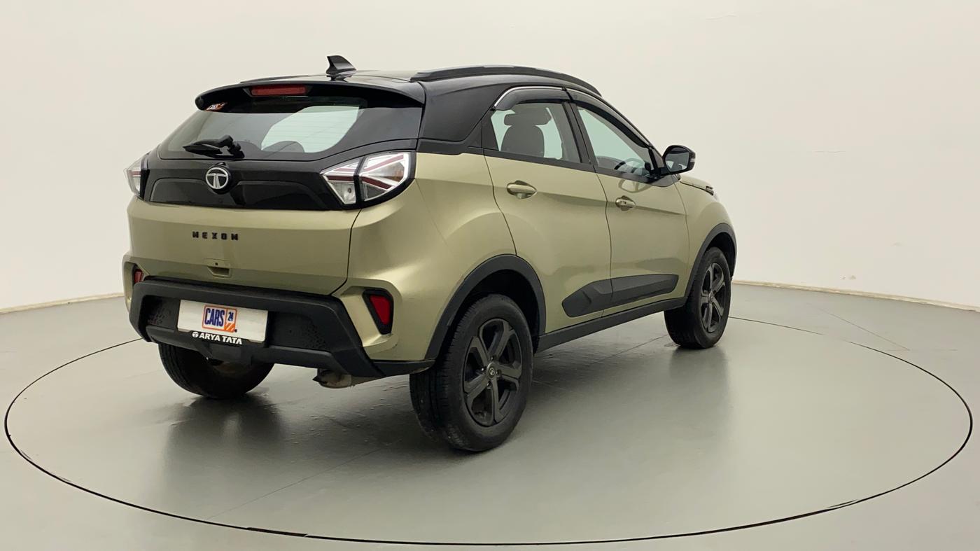2022 Tata NEXON XZA PLUS (PREMIUM) KAZIRANGA PETROL, Petrol, Automatic, 17,436 km, Right Back Diagonal