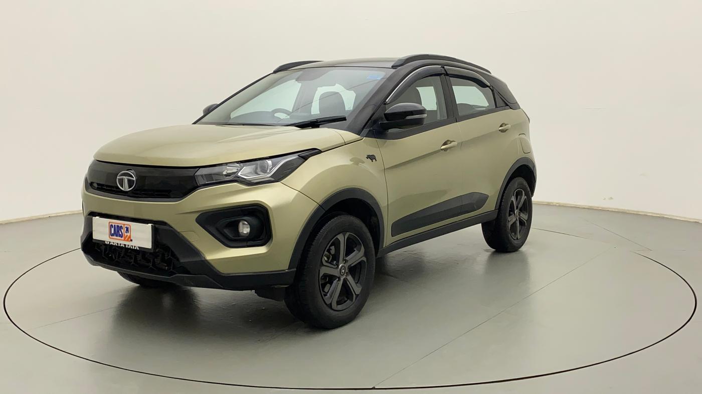 2022 Tata NEXON XZA PLUS (PREMIUM) KAZIRANGA PETROL, Petrol, Automatic, 17,436 km, Left Front Diagonal