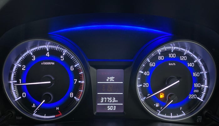 2019 Maruti Baleno DELTA PETROL 1.2, Petrol, Manual, 37,753 km, Odometer Image