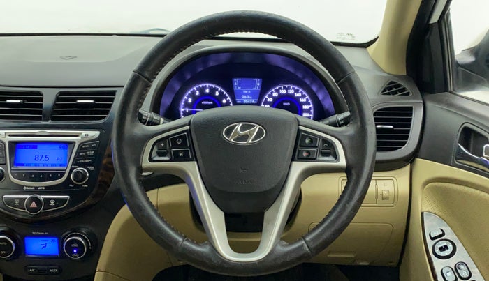 2013 Hyundai Verna FLUIDIC 1.6 VTVT SX OPT, Petrol, Manual, 35,474 km, Steering Wheel Close Up