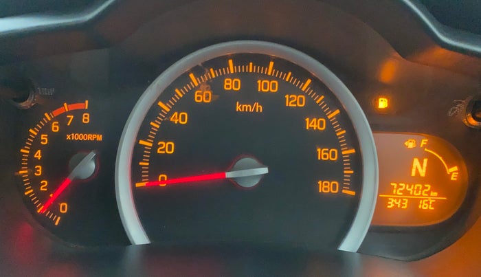 2015 Maruti Celerio VXI AMT, Petrol, Automatic, 72,402 km, Odometer Image