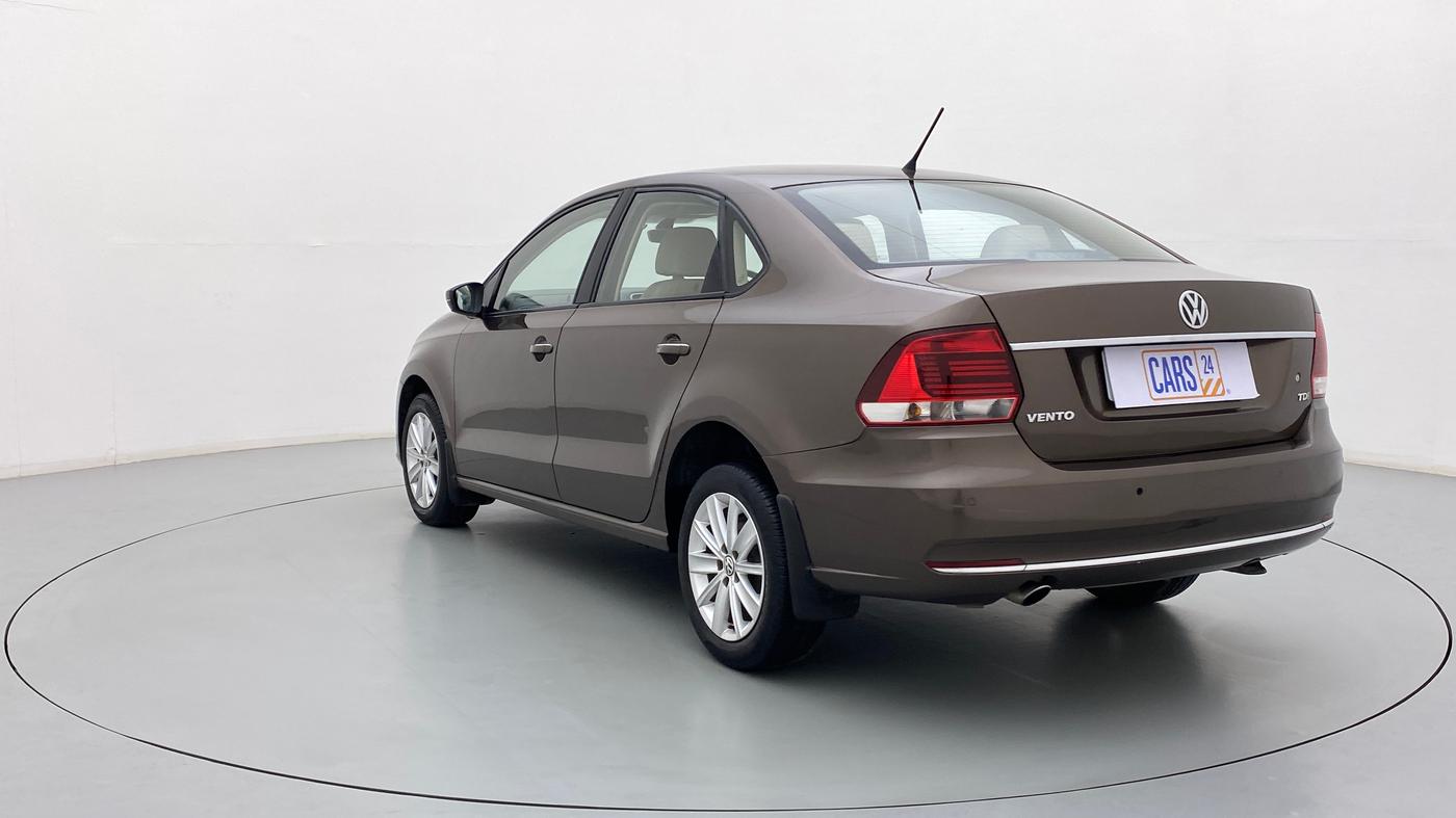 2016 Volkswagen Vento HIGHLINE TDI AT, Diesel, Automatic, 69,171 km, Left Back Diagonal