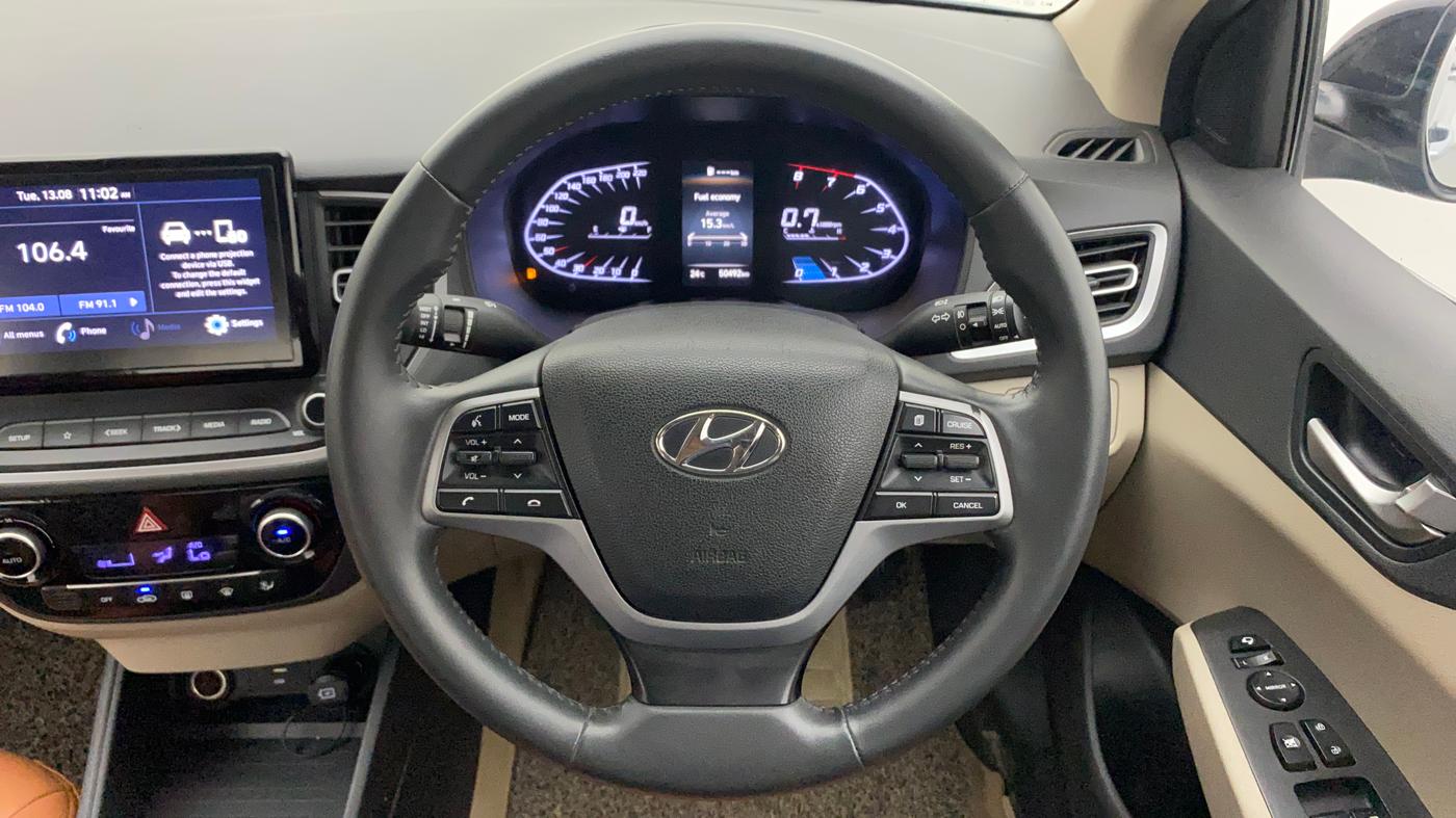 2020 Hyundai Verna SX 1.5 VTVT, Petrol, Manual, 50,413 km, Steering Wheel Close Up
