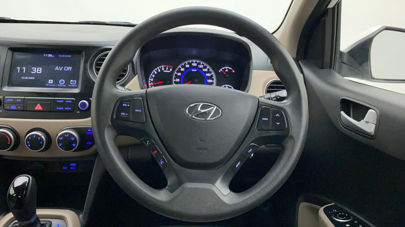 2017 Hyundai Grand i10 SPORTZ (O) AT 1.2 KAPPA VTVT, Petrol, Automatic, 23,644 km, Steering Wheel Close Up