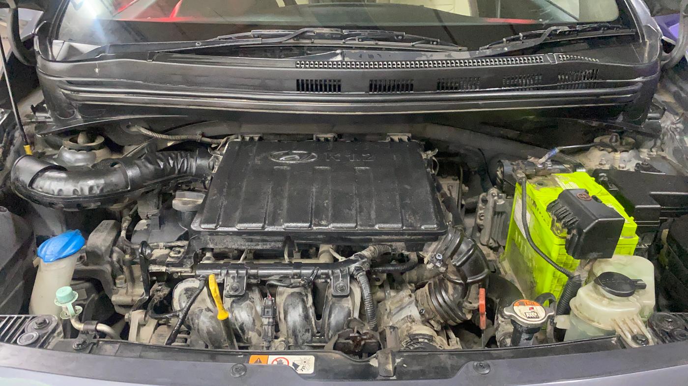 2018 Hyundai Grand i10 SPORTZ AT 1.2 KAPPA VTVT, Petrol, Automatic, 34,335 km, Engine View