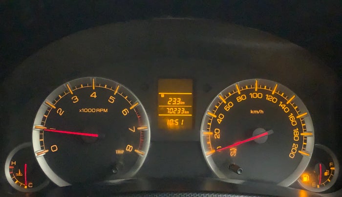 2012 Maruti Swift VXI, Petrol, Manual, 70,233 km, Odometer Image