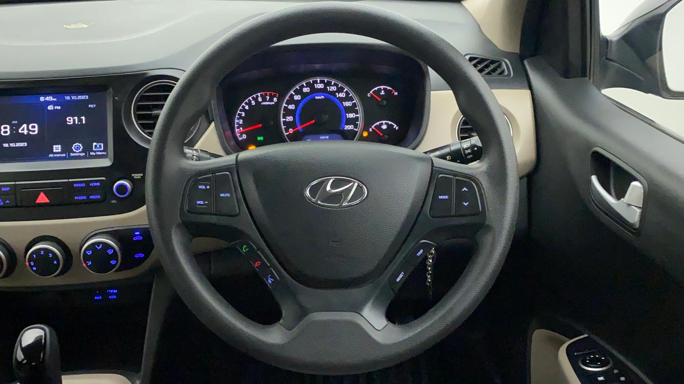 2017 Hyundai Grand i10 SPORTZ (O) AT 1.2 KAPPA VTVT, Petrol, Automatic, 13,546 km, Steering Wheel Close Up