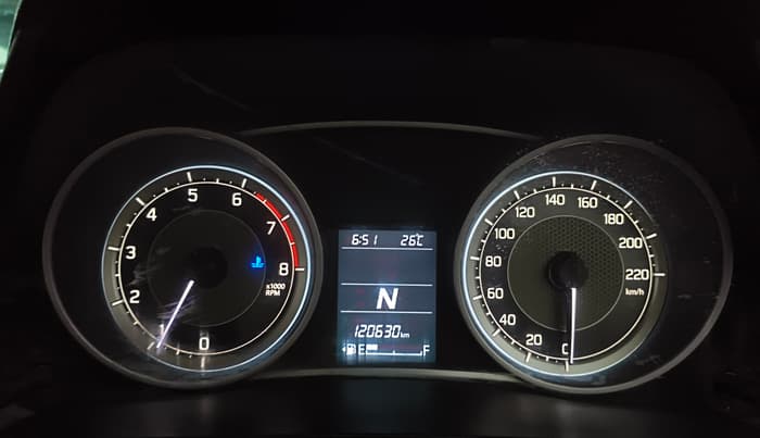 2018 Maruti Dzire ZXI PLUS AMT, Petrol, Automatic, 1,20,617 km, Odometer Image