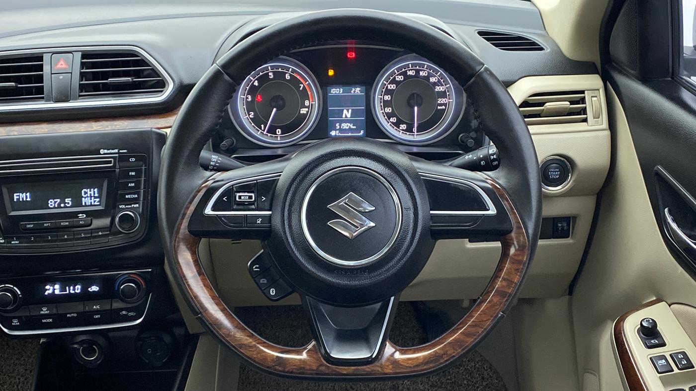 2018 Maruti Dzire ZXI AMT, Petrol, Automatic, 52,045 km, Steering Wheel Close Up