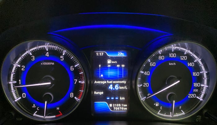 2017 Maruti Baleno ZETA PETROL 1.2, Petrol, Manual, 70,675 km, Odometer Image