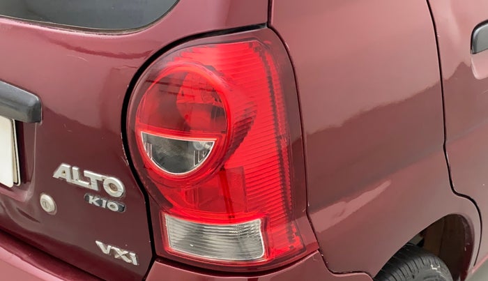 2014 Maruti Alto K10 VXI, Petrol, Manual, 68,307 km, Right tail light - Minor scratches