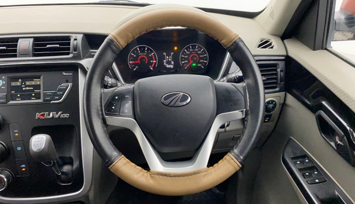 2016 Mahindra Kuv100 K8 6 STR, Petrol, Manual, 46,896 km, Steering Wheel Close Up