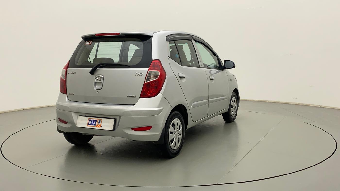 2012 Hyundai i10 SPORTZ 1.2 AT, Petrol, Automatic, 36,400 km, Right Back Diagonal