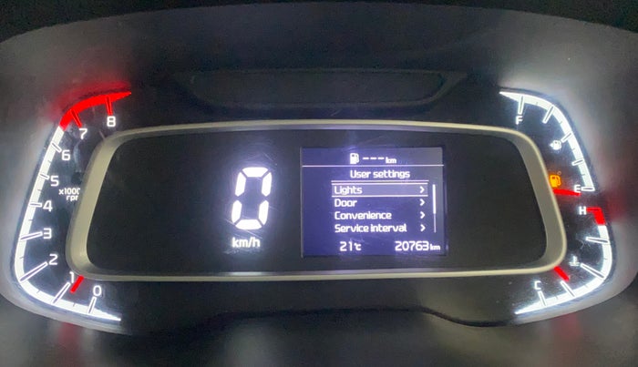 2023 KIA SONET HTE 1.2, Petrol, Manual, 20,761 km, Odometer Image