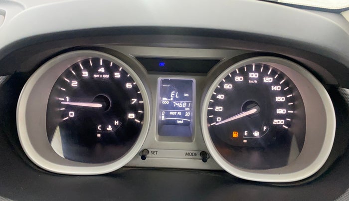2016 Tata Tiago XZ PETROL, Petrol, Manual, 74,675 km, Odometer Image
