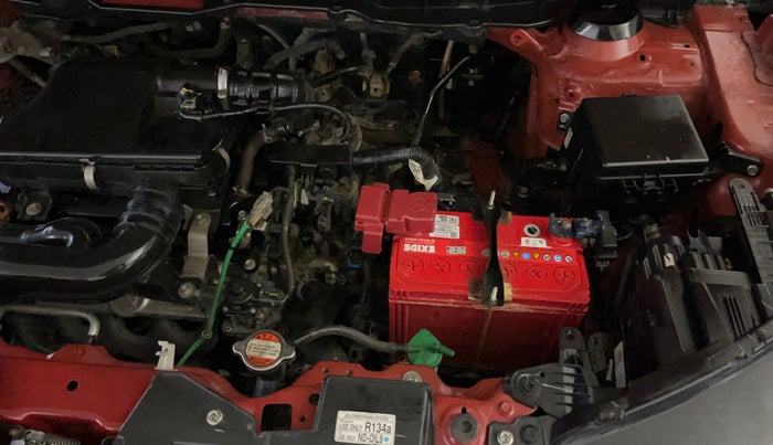 2022 Maruti BREZZA ZXI + SMART HYBRID DUAL TONE, Petrol, Manual, 50,627 km, Engine View - Left