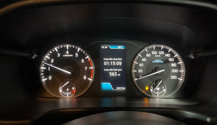 2022 Maruti BREZZA ZXI + SMART HYBRID DUAL TONE, Petrol, Manual, 50,627 km, Odometer Image