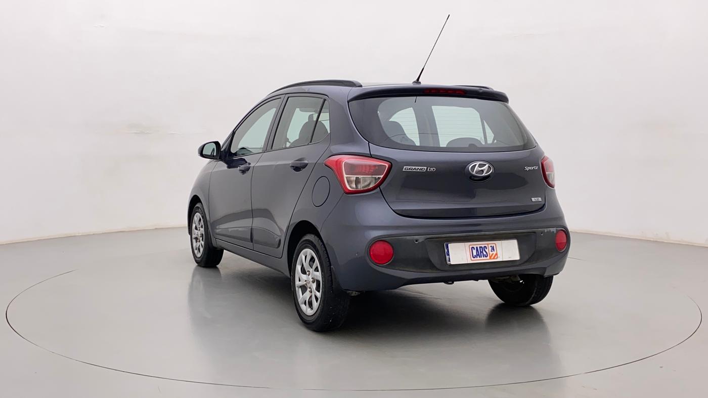 2017 Hyundai Grand i10 SPORTZ (O) 1.2 KAPPA VTVT, Petrol, Manual, 73,976 km, Left Back Diagonal