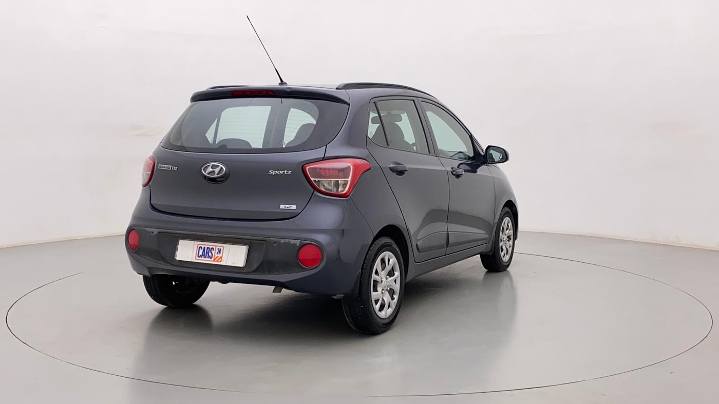2017 Hyundai Grand i10 SPORTZ (O) 1.2 KAPPA VTVT, Petrol, Manual, 73,976 km, Right Back Diagonal
