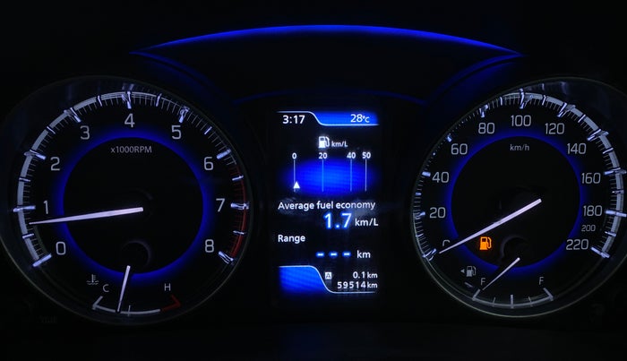 2017 Maruti Baleno ALPHA 1.2 K12, Petrol, Manual, 59,647 km, Odometer Image