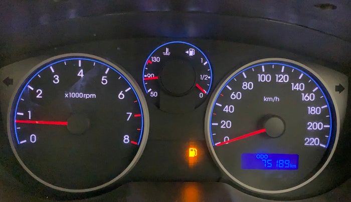 2011 Hyundai i20 SPORTZ (O) 1.2, Petrol, Manual, 75,189 km, Odometer Image