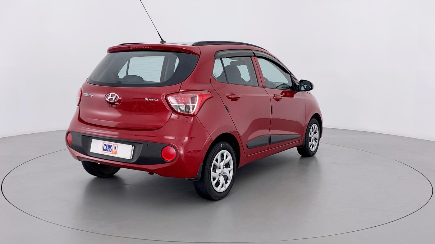 2018 Hyundai Grand i10 SPORTZ 1.2 KAPPA VTVT, Petrol, Manual, 37,952 km, Right Back Diagonal