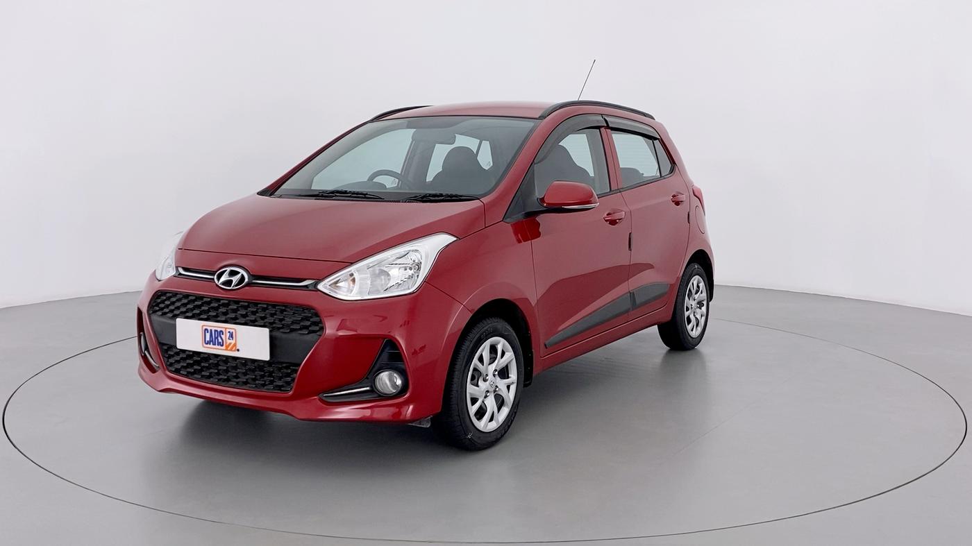 2018 Hyundai Grand i10 SPORTZ 1.2 KAPPA VTVT, Petrol, Manual, 37,952 km, Left Front Diagonal