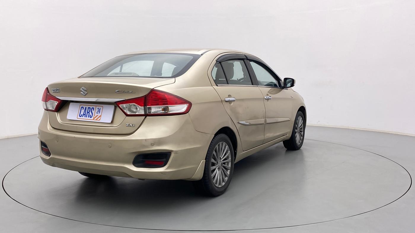 2016 Maruti Ciaz ZXI+ AT, CNG, Automatic, 87,335 km, Right Back Diagonal
