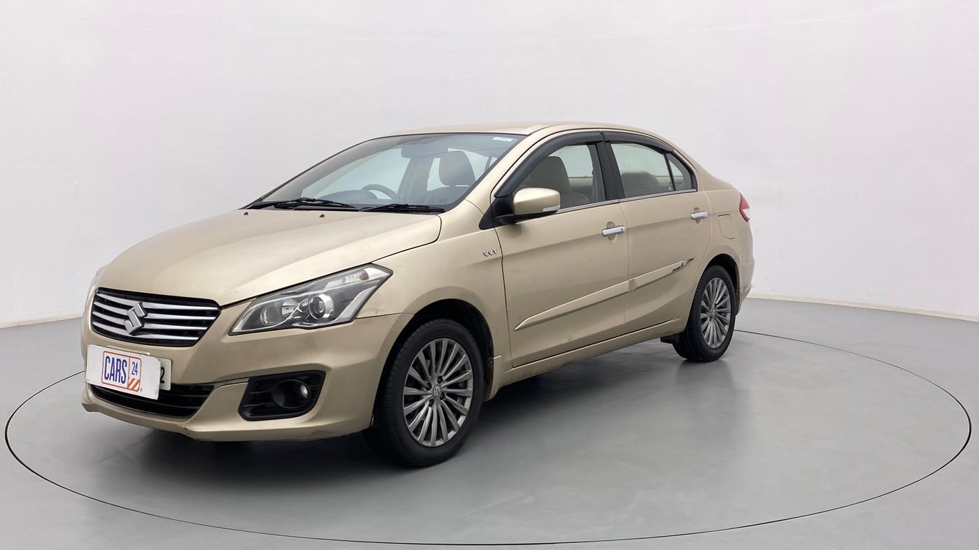 2016 Maruti Ciaz ZXI+ AT, CNG, Automatic, 87,335 km, Left Front Diagonal