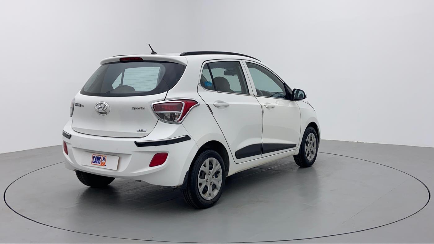 2016 Hyundai Grand i10 SPORTZ 1.2 KAPPA VTVT, Petrol, Manual, 6,976 km, Right Back Diagonal (45- Degree) View
