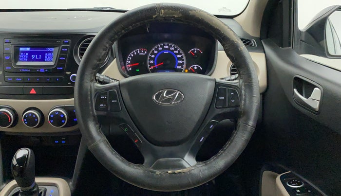 2016 Hyundai Grand i10 ASTA (O) AT 1.2 KAPPA VTVT, Petrol, Automatic, 1,15,113 km, Steering Wheel Close Up