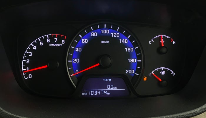 2015 Hyundai Xcent S 1.2, Petrol, Manual, 1,03,471 km, Odometer Image