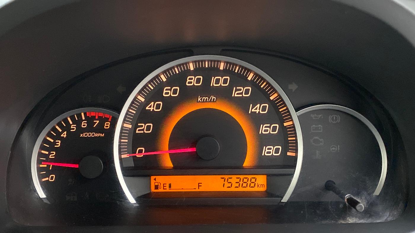 2011 Maruti Wagon R 1.0 VXI, Petrol, Manual, 75,443 km, Odometer Image