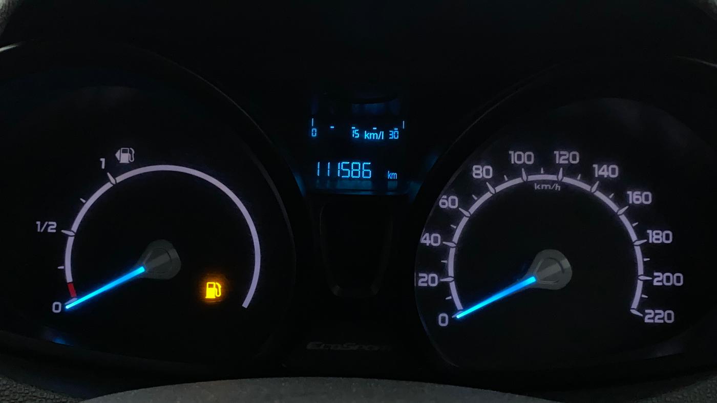 2016 Ford Ecosport AMBIENTE 1.5L PETROL, Petrol, Manual, 1,11,859 km, Odometer Image