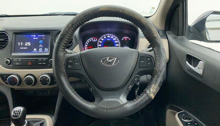 2017 Hyundai Grand i10 SPORTZ (O) 1.2 KAPPA VTVT, Petrol, Manual, 52,942 km, Steering Wheel Close Up