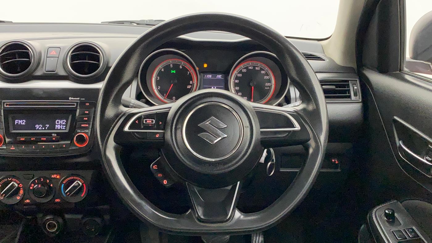 2018 Maruti Swift VXI AMT, Petrol, Automatic, 87,805 km, Steering Wheel Close Up