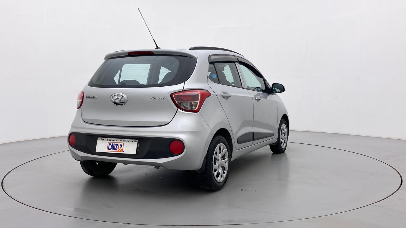2018 Hyundai Grand i10 SPORTZ 1.2 KAPPA VTVT, Petrol, Manual, 38,961 km, Right Back Diagonal