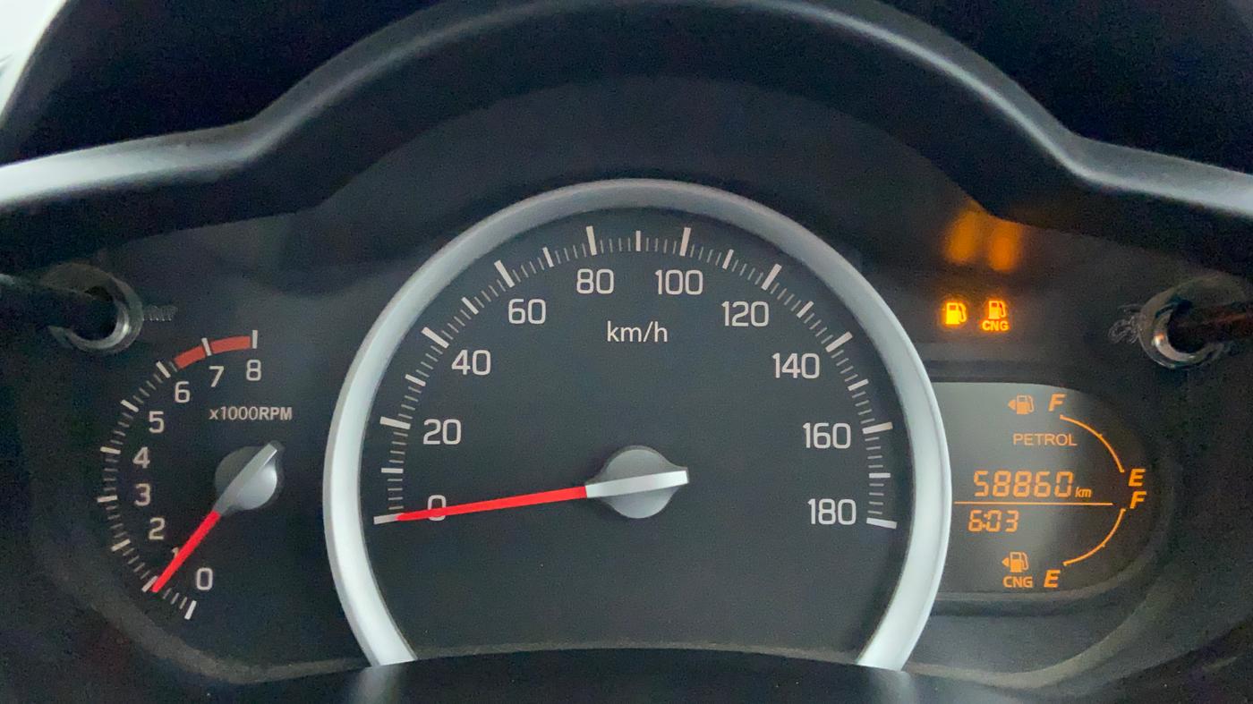 2020 Maruti Celerio VXI (O) CNG, CNG, Manual, 58,860 km, Odometer Image