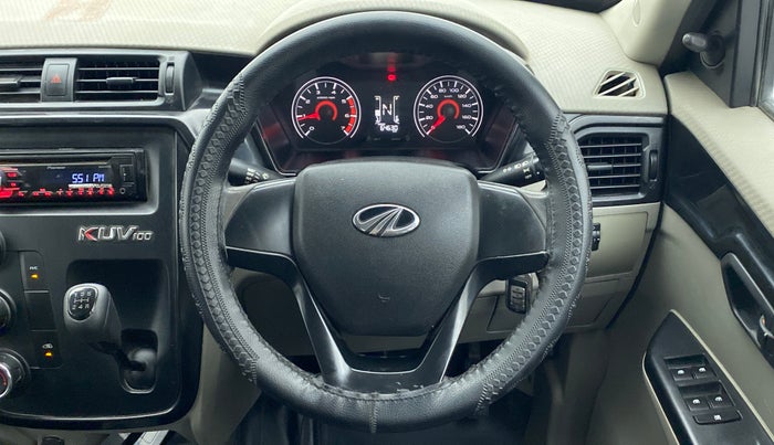 2016 Mahindra Kuv100 K4 6 STR, Petrol, Manual, 64,630 km, Steering Wheel Close Up