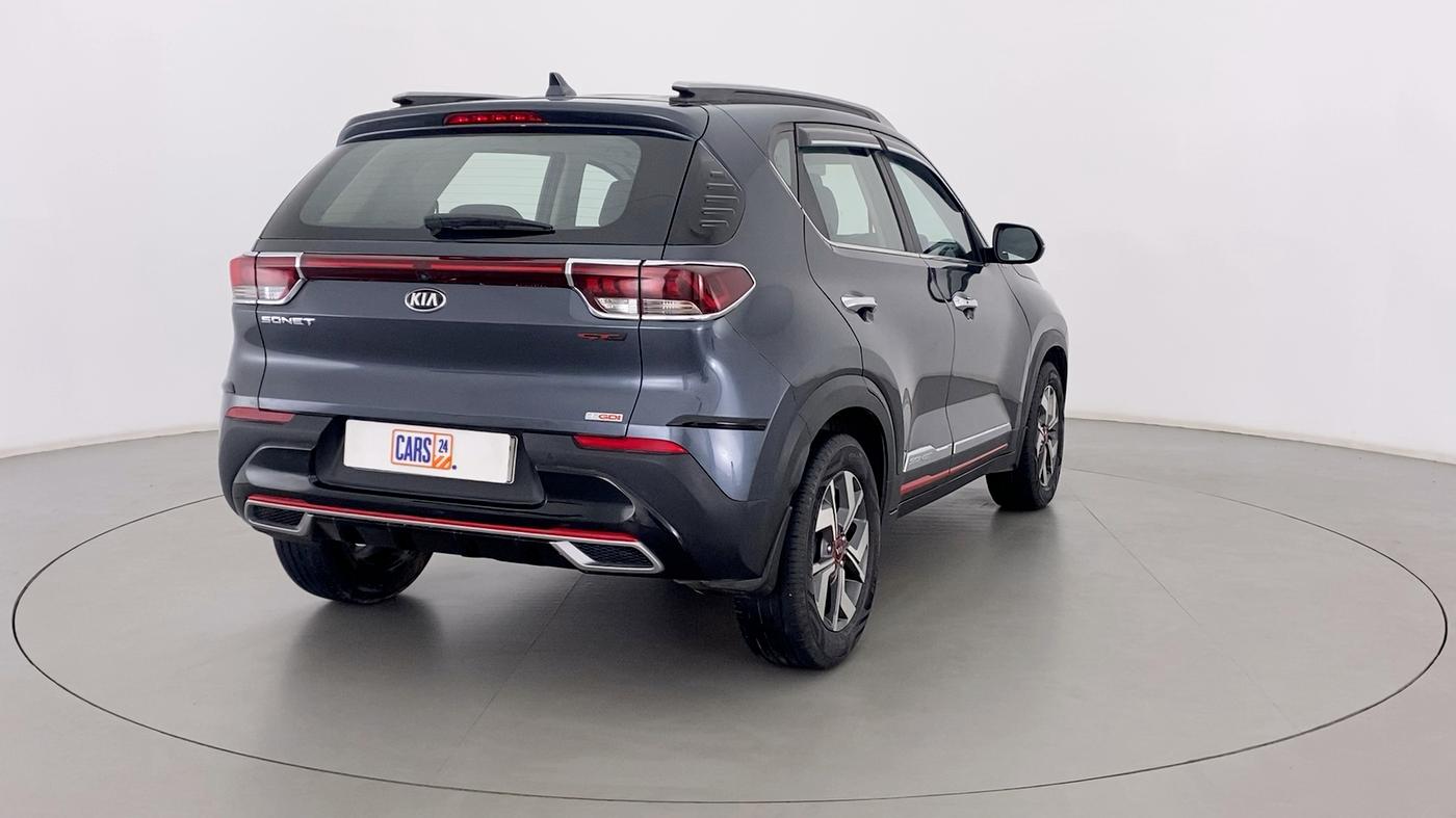 2020 KIA SONET GTX + 1.0 IMT, Petrol, Manual, 30,800 km, Right Back Diagonal