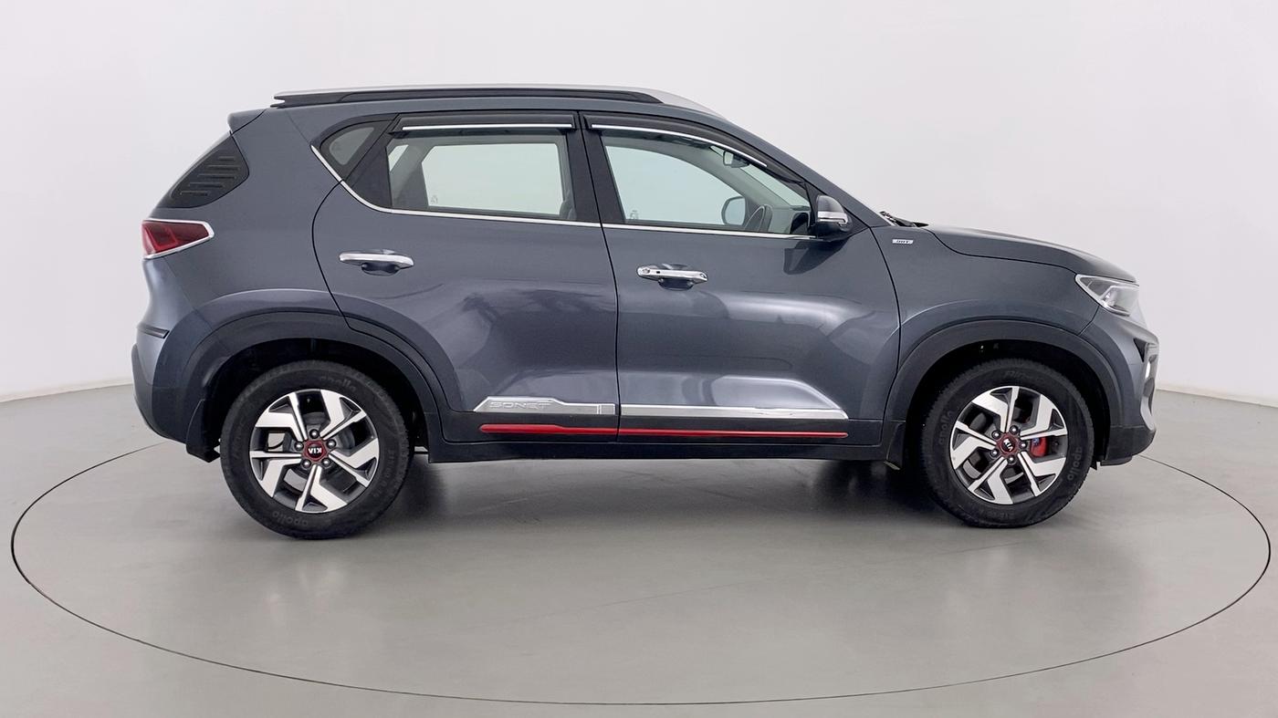 2020 KIA SONET GTX + 1.0 IMT, Petrol, Manual, 30,800 km, Right Side View