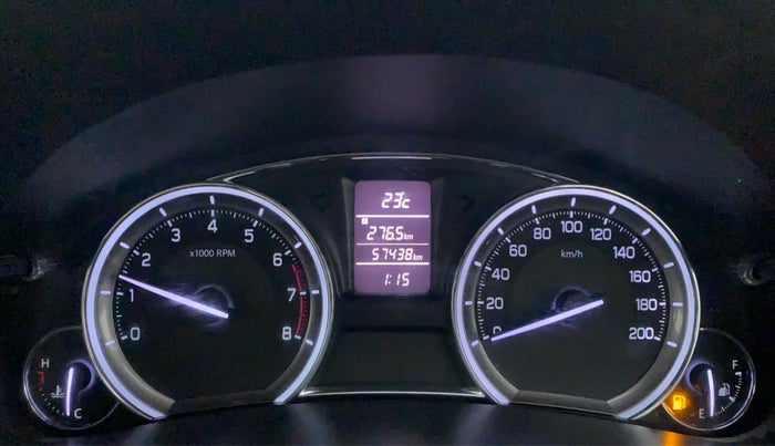 2015 Maruti Ciaz ZXI, Petrol, Manual, 57,489 km, Odometer Image
